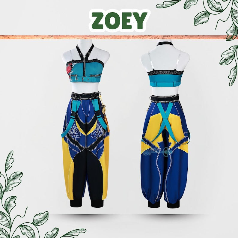 Kpop Demon Hunters Costume Mira, Rumi, Zoey Inspired Cosplay Outfit Handmade Kpop Halloween Costume Huntrix Fan Cosplay Set
