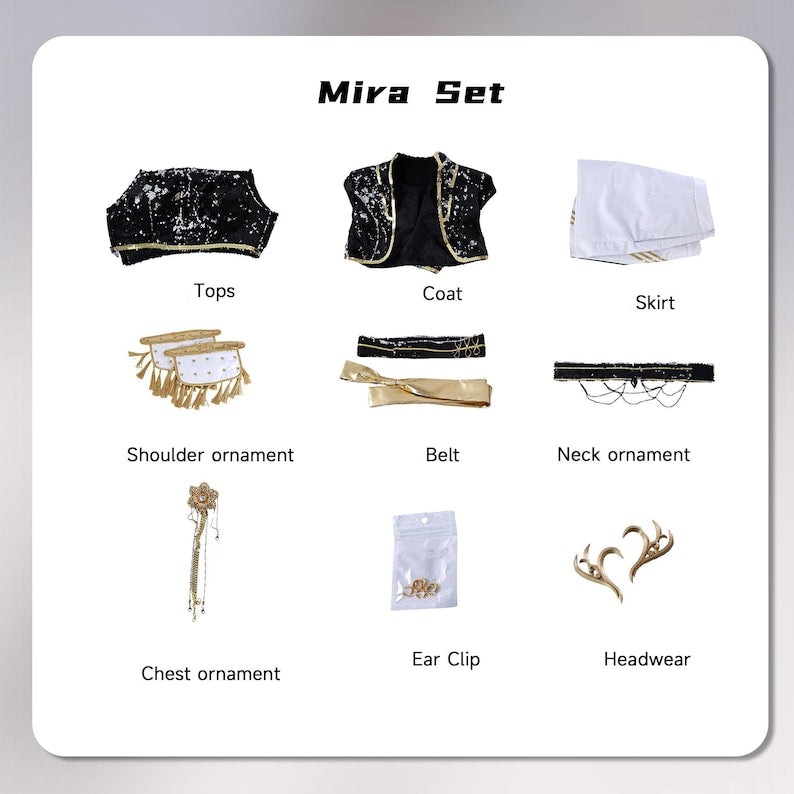 Kpop Demon Hunter Girls Group Black Gold Costume Set - Demon Hunter - Halloween Cosplay